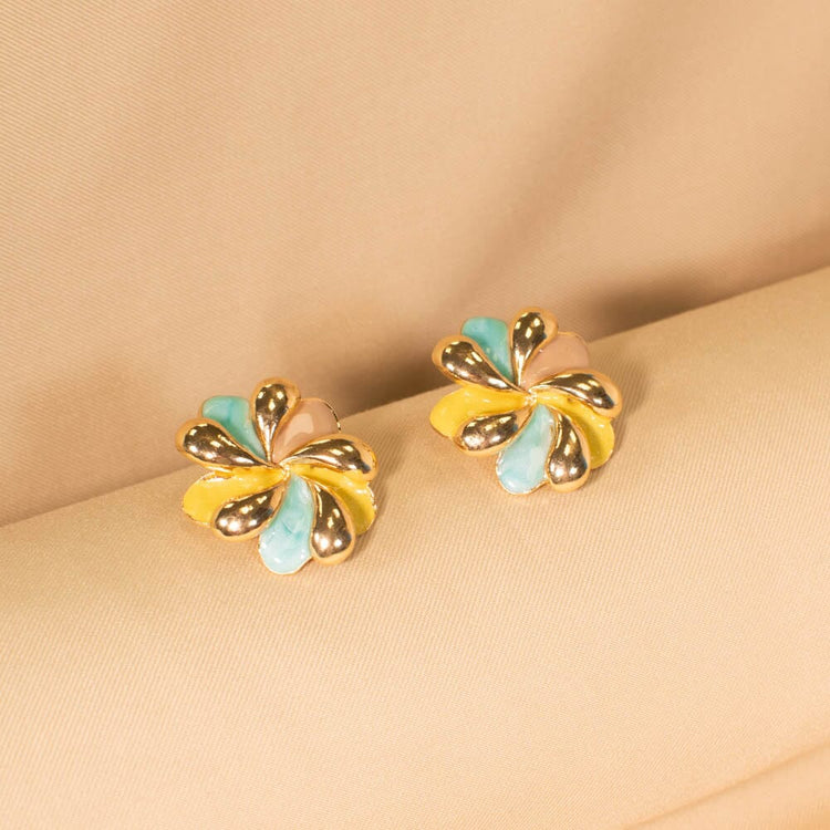 Spring Blossom Studs - Aqua - Nature Collection