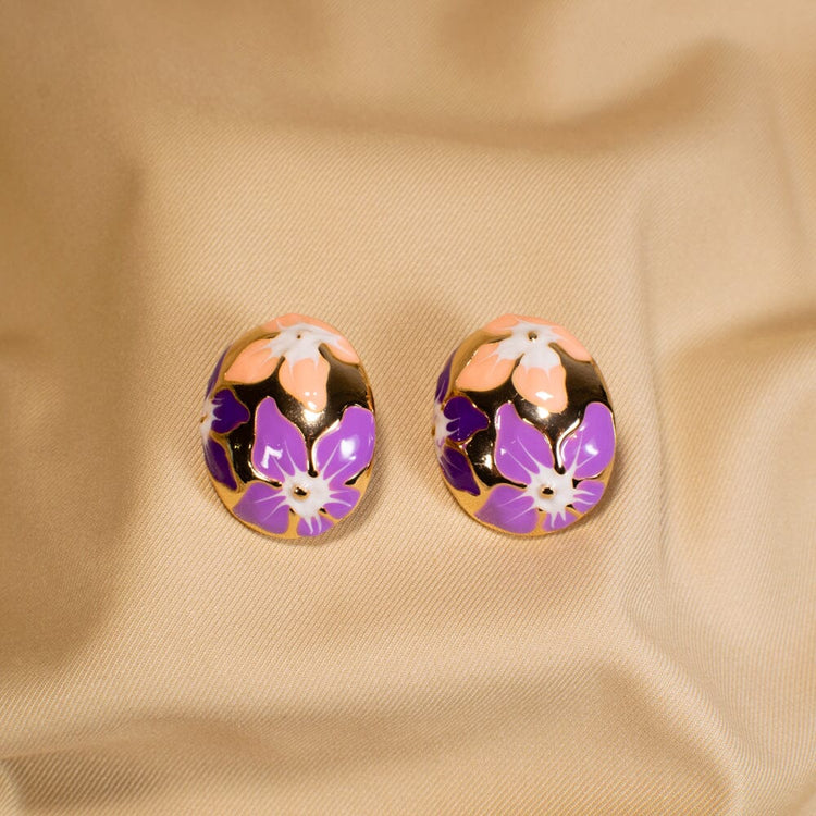 Spring Lane Studs - Purple