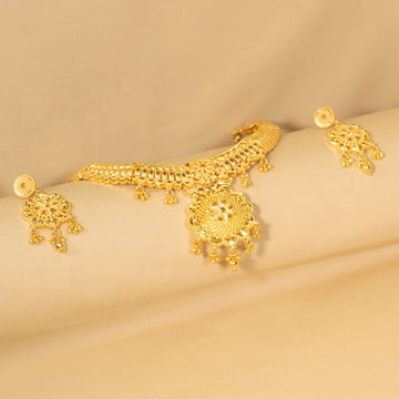 Sreeja Gold Replica Necklace Set - Alankar Collection