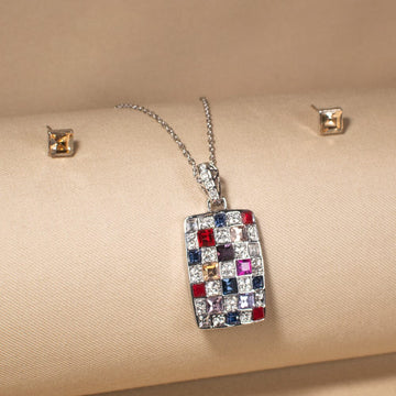 Stained Glass Mosaic Pendant Set Set
