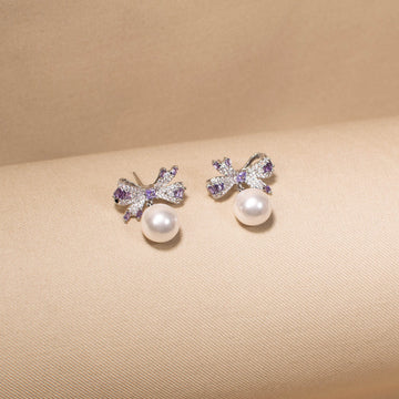 Stardust Bowknot Studs
