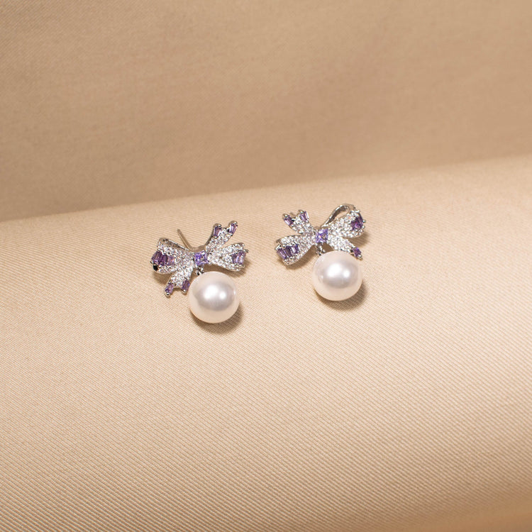 Stardust Bowknot Studs