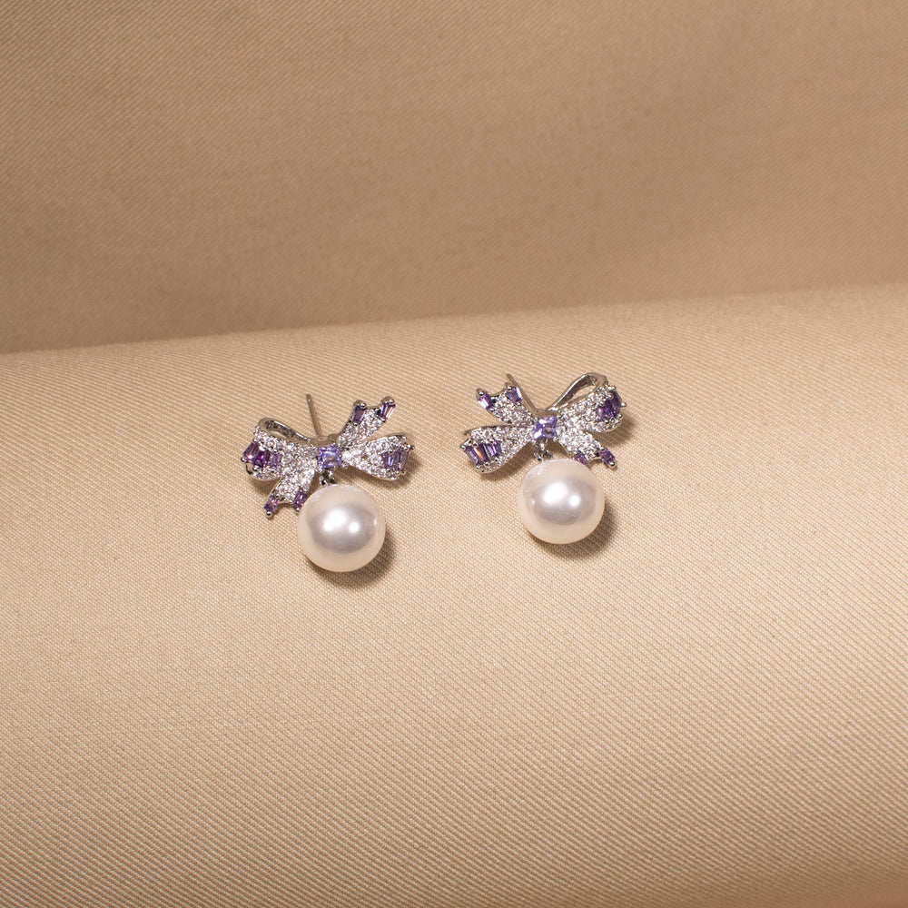 Stardust Bowknot Studs