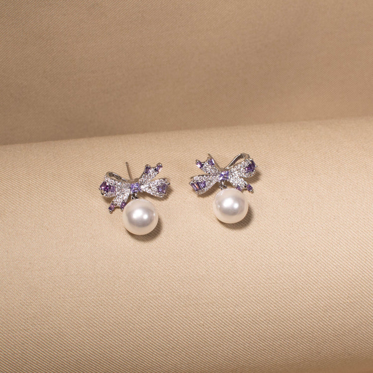 Stardust Bowknot Studs