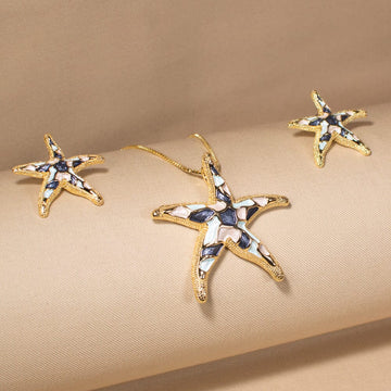 Starfish Sparkle Pendant Set