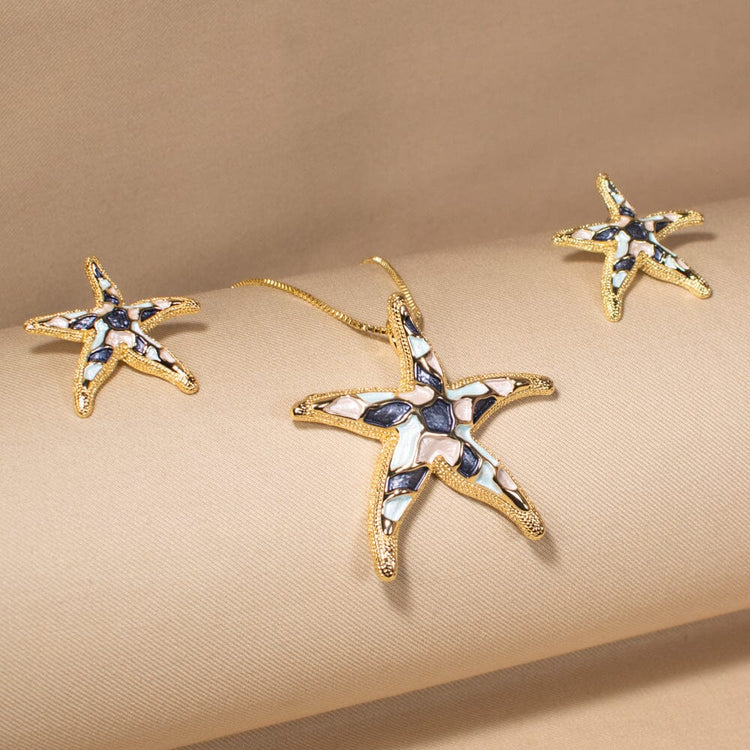 Starfish Sparkle Pendant Set