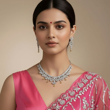 Starlace Necklace Set-Yellow-Glitterati Collection