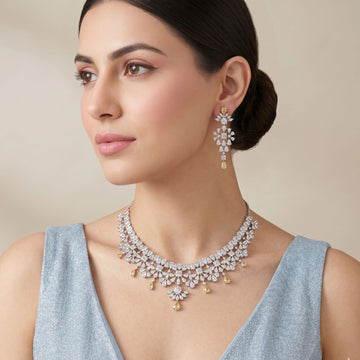 Starlace Necklace Set-Yellow-Glitterati Collection