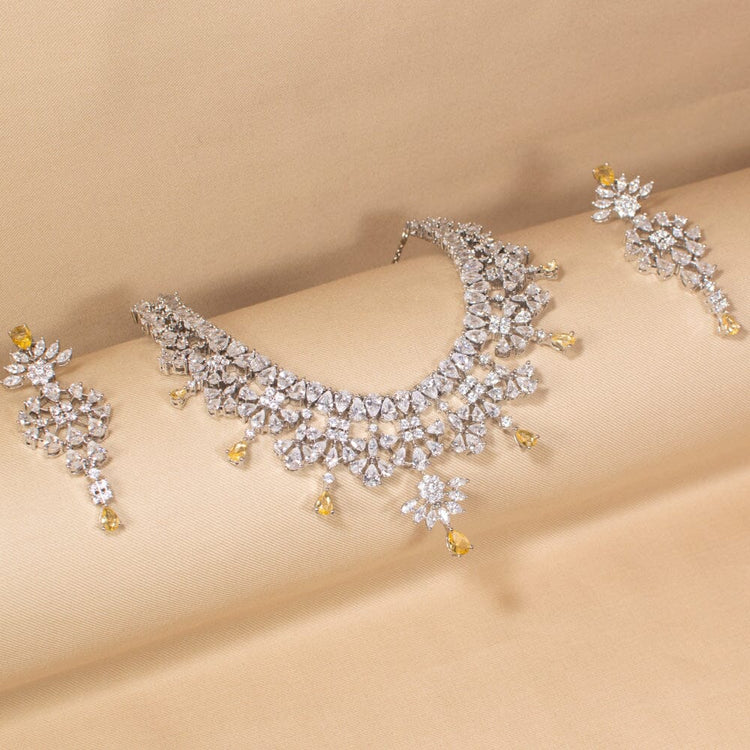 Starlace Necklace Set-Yellow-Glitterati Collection