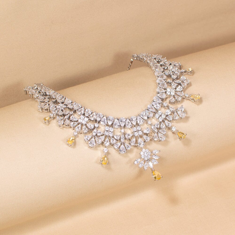 Starlace Necklace Set-Yellow-Glitterati Collection