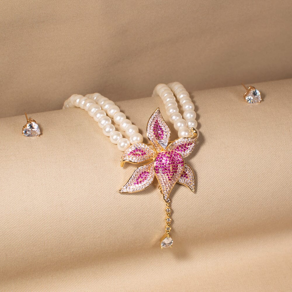 Starlight Lotus Pearl Luxe Necklace Set