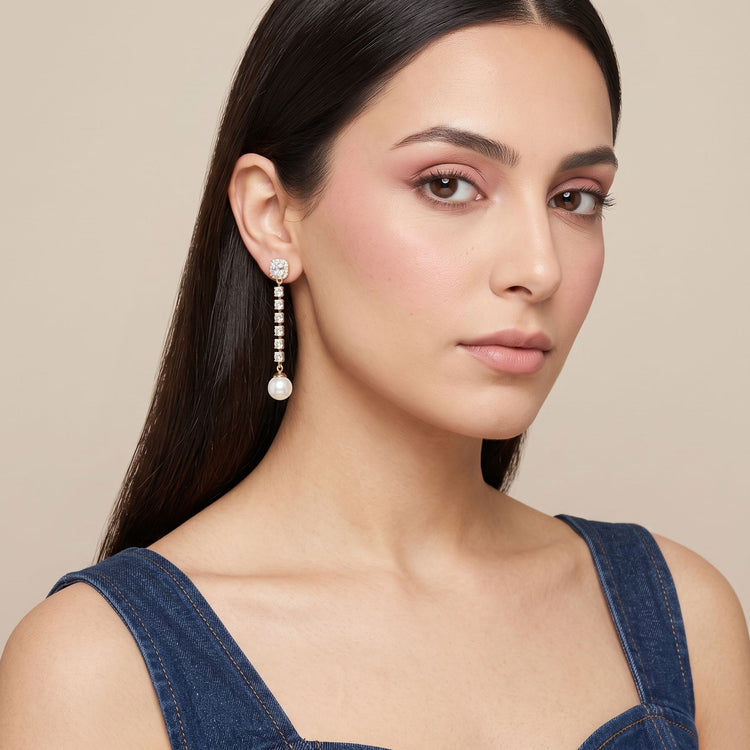 Starlight Pearl Waterfall Earrings