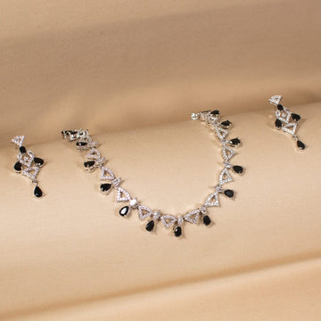 Starlight Radiance Necklace Set - Black