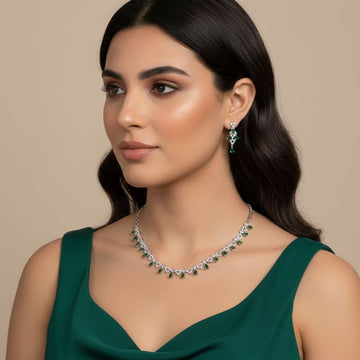 Starlight Radiance Necklace Set - Green