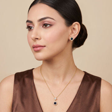 Starlit Sapphire Pendant Set