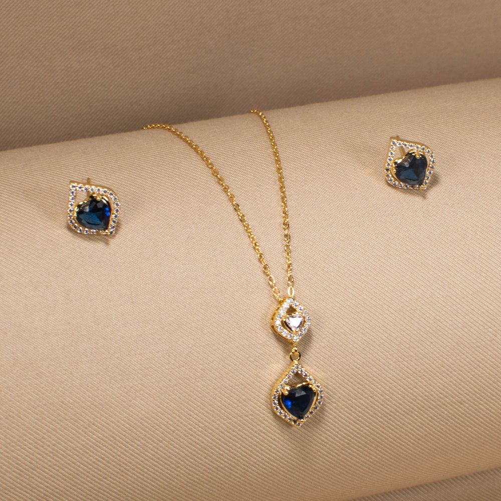 Starlit Sapphire Pendant Set