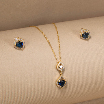 Starlit Sapphire Pendant Set