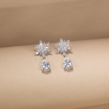 Stellar Dew Earrings - Silver
