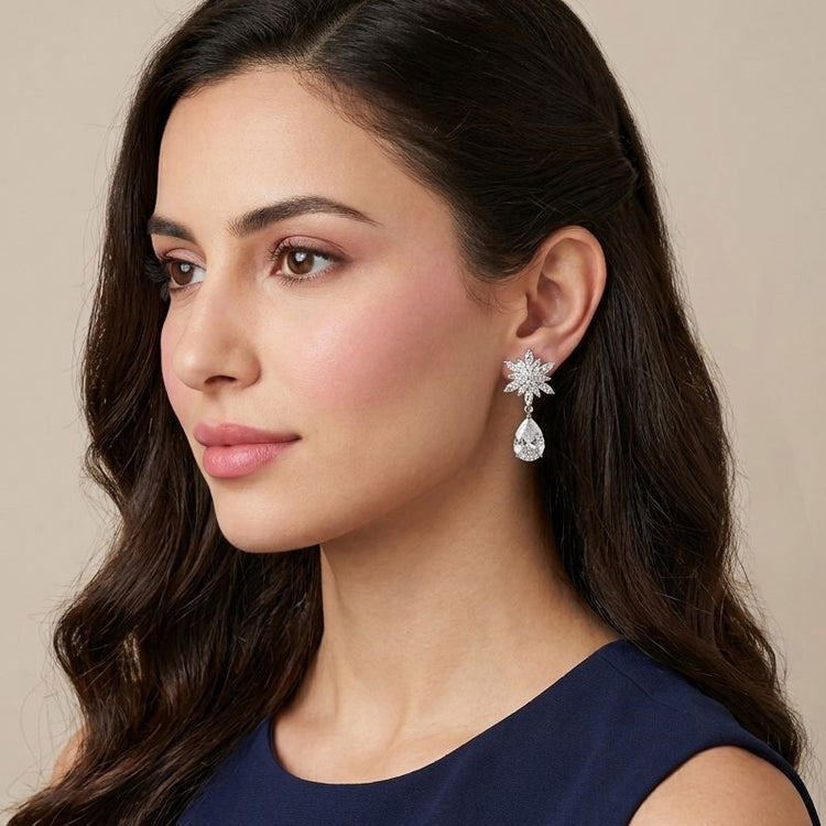 Stellar Dew Earrings - Silver