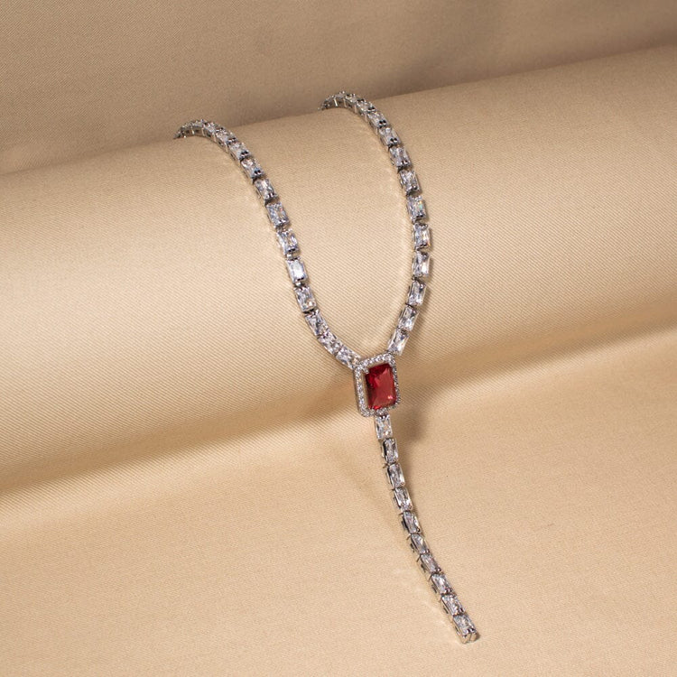 Stellar Ruby Glow Luxe Necklace Set