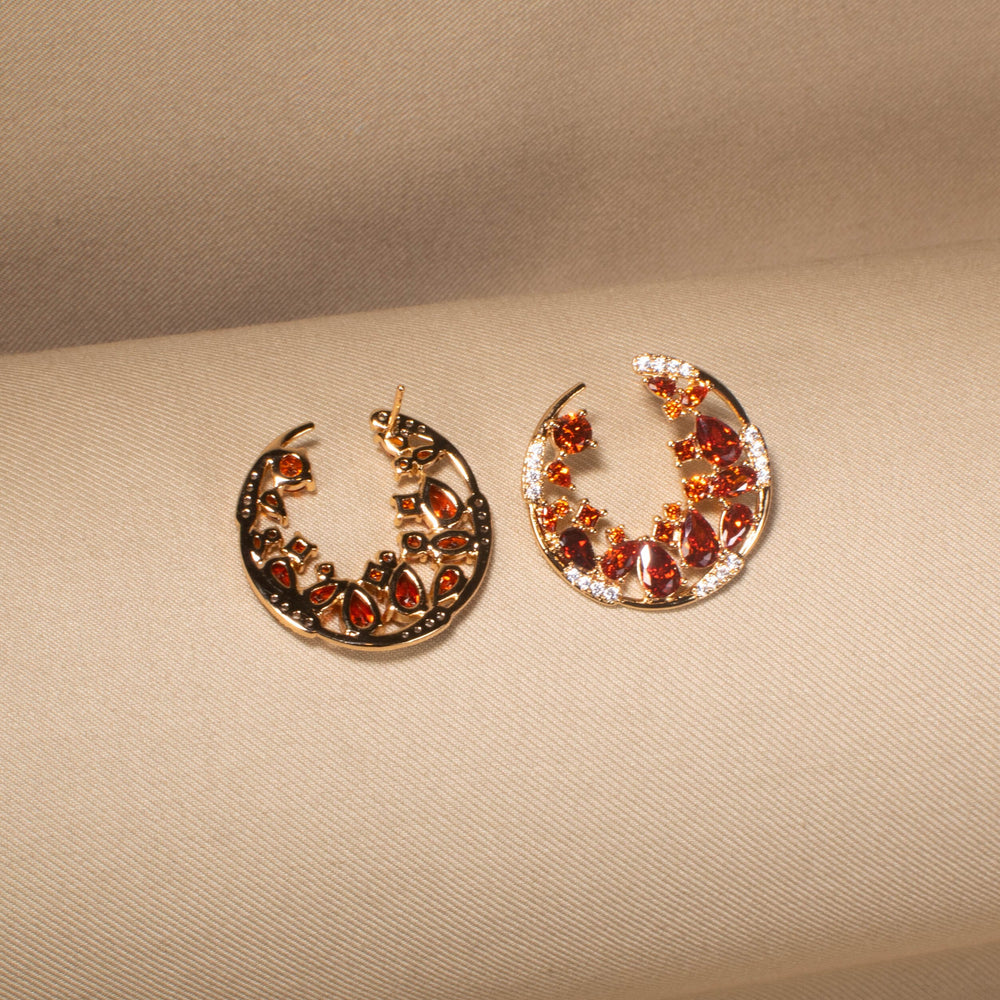 Sunfire Crescent Studs