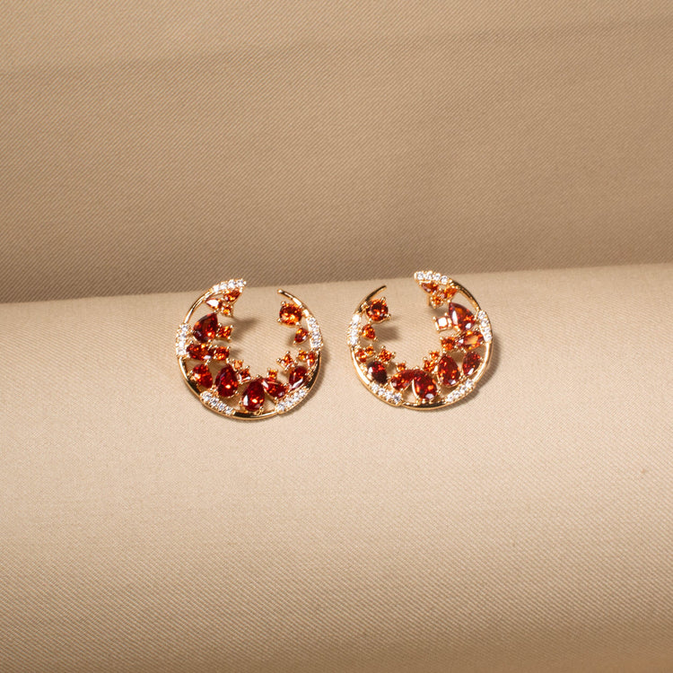 Sunfire Crescent Studs