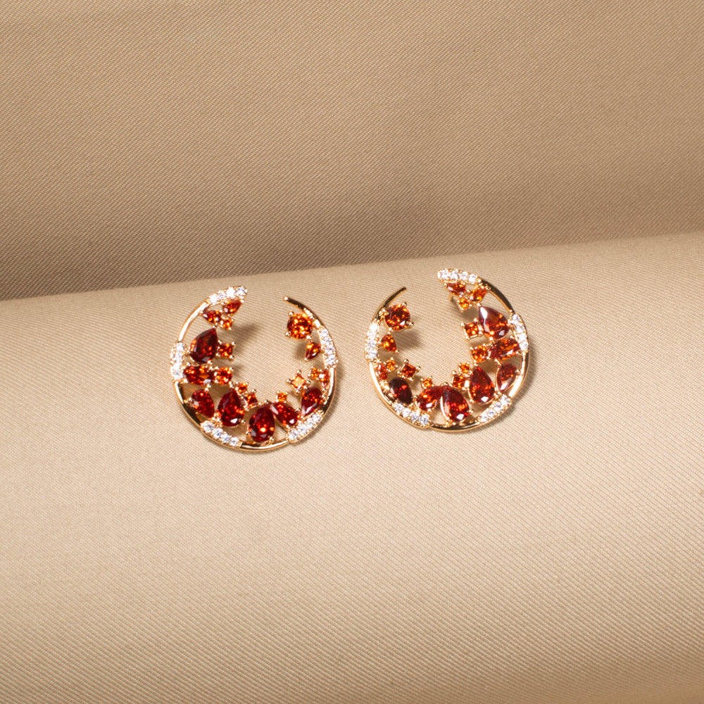 Sunfire Crescent Studs