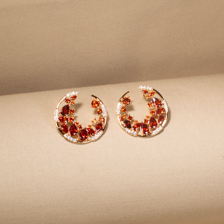 Sunfire Crescent Studs