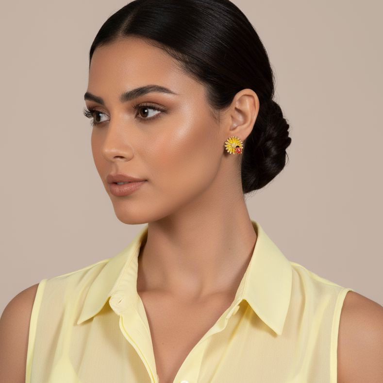 Sunflower Mini Studs - Nature Collection