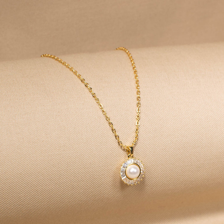 Supernova Pearl Pendant Set with Ring
