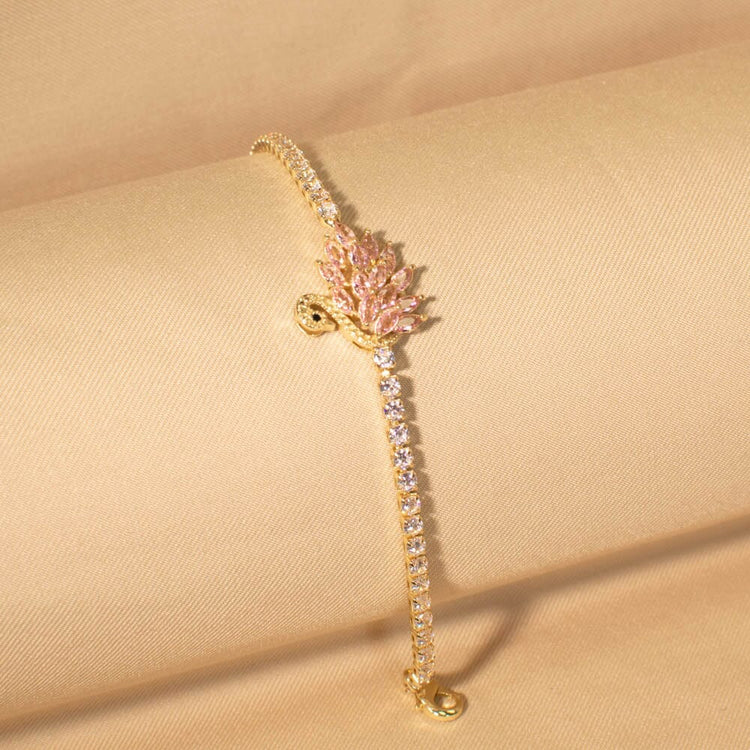 Swan Lake Chain Bracelet - Pink - Edgy Collection