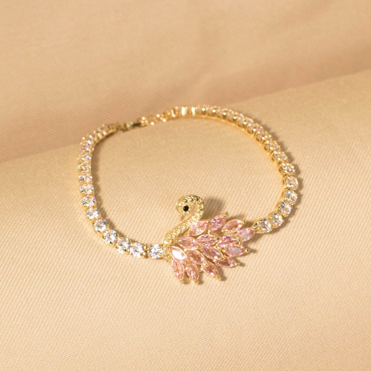 Swan Lake Chain Bracelet - Pink - Edgy Collection