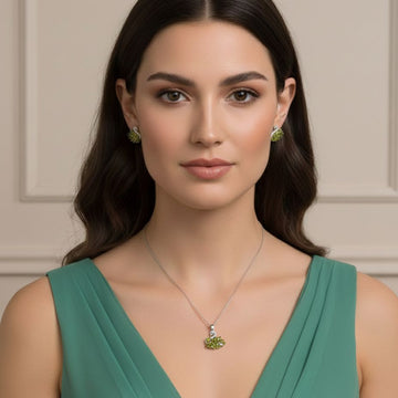 Swan Lake Pendant Set - Green - Edgy Collection