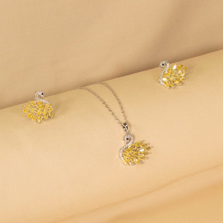 Swan Lake Pendant Set - Yellow - Edgy Collection