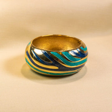 Swirly Blues Broad Cuff