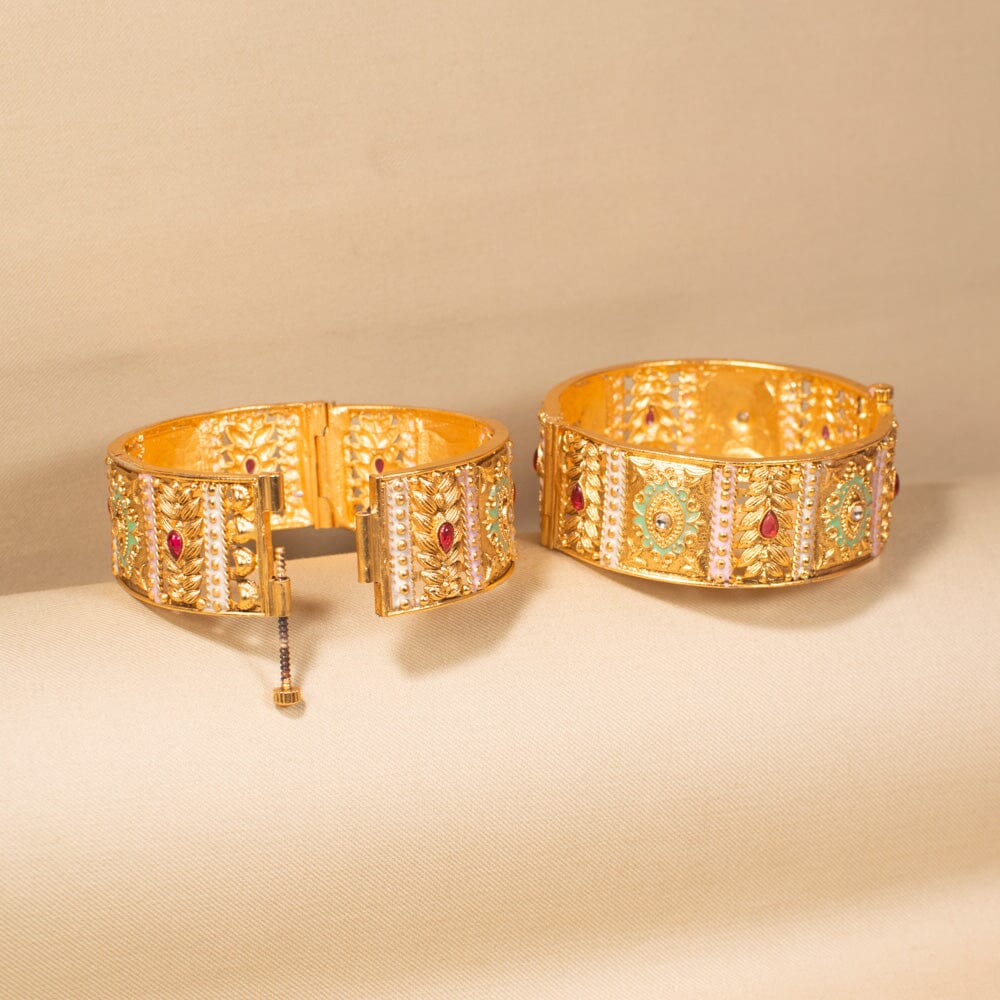 Tapestry Gold Openable Kada - Pratha Collection