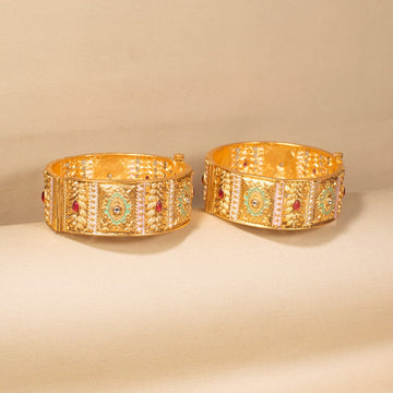 Tapestry Gold Openable Kada - Pratha Collection