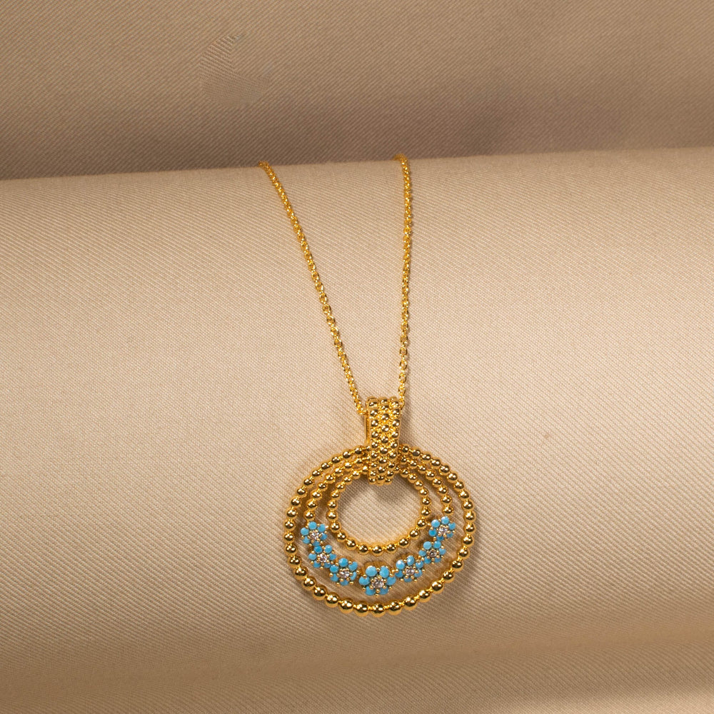 The Aegean Halo Pendant Set