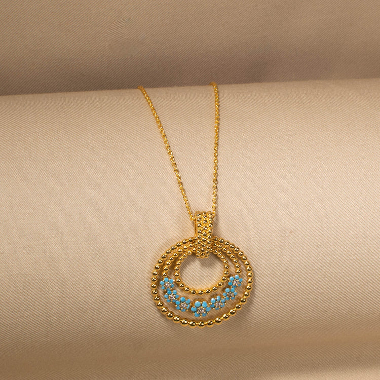 The Aegean Halo Pendant Set