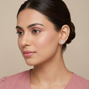 The Amore Heart Studs