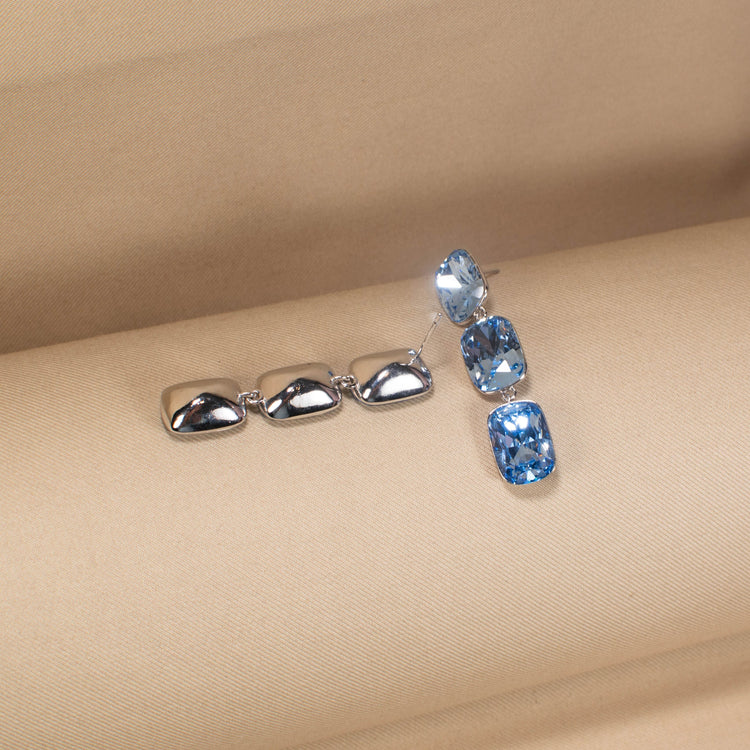 The Azure Cascade Statement Earrings