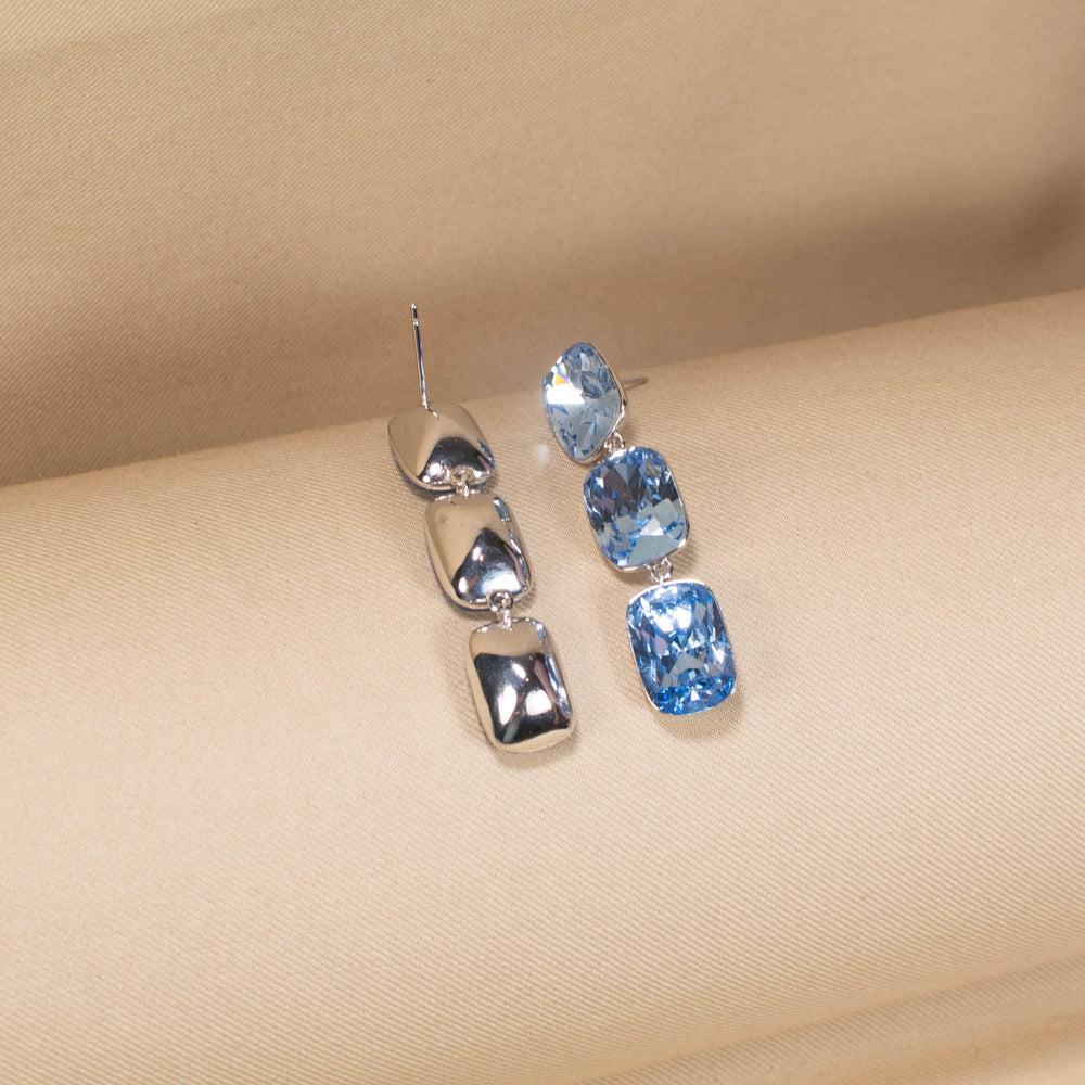 The Azure Cascade Statement Earrings