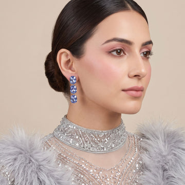 The Azure Cascade Statement Earrings