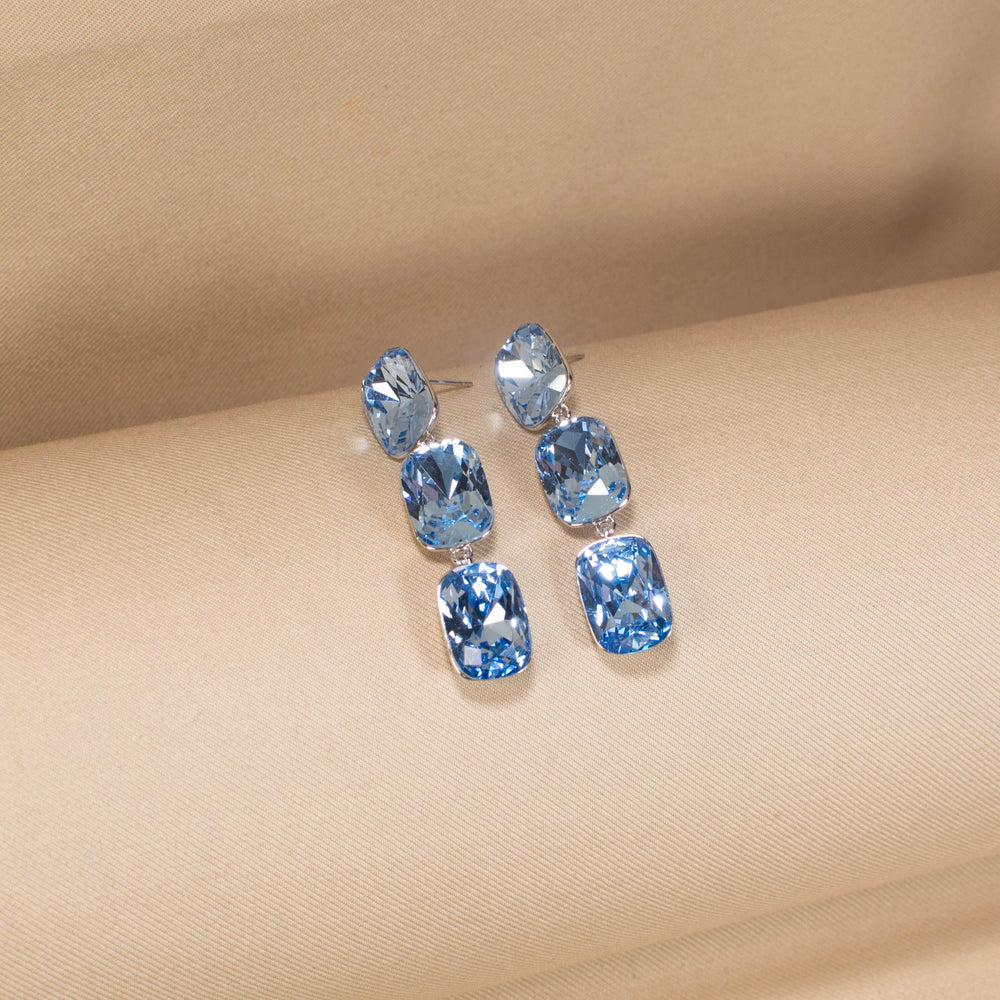 The Azure Cascade Statement Earrings