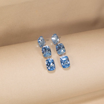 The Azure Cascade Statement Earrings