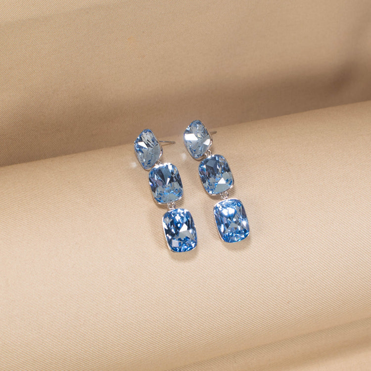 The Azure Cascade Statement Earrings