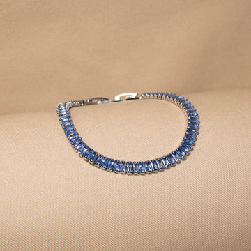 The Baguette Beam Bracelet - Blue