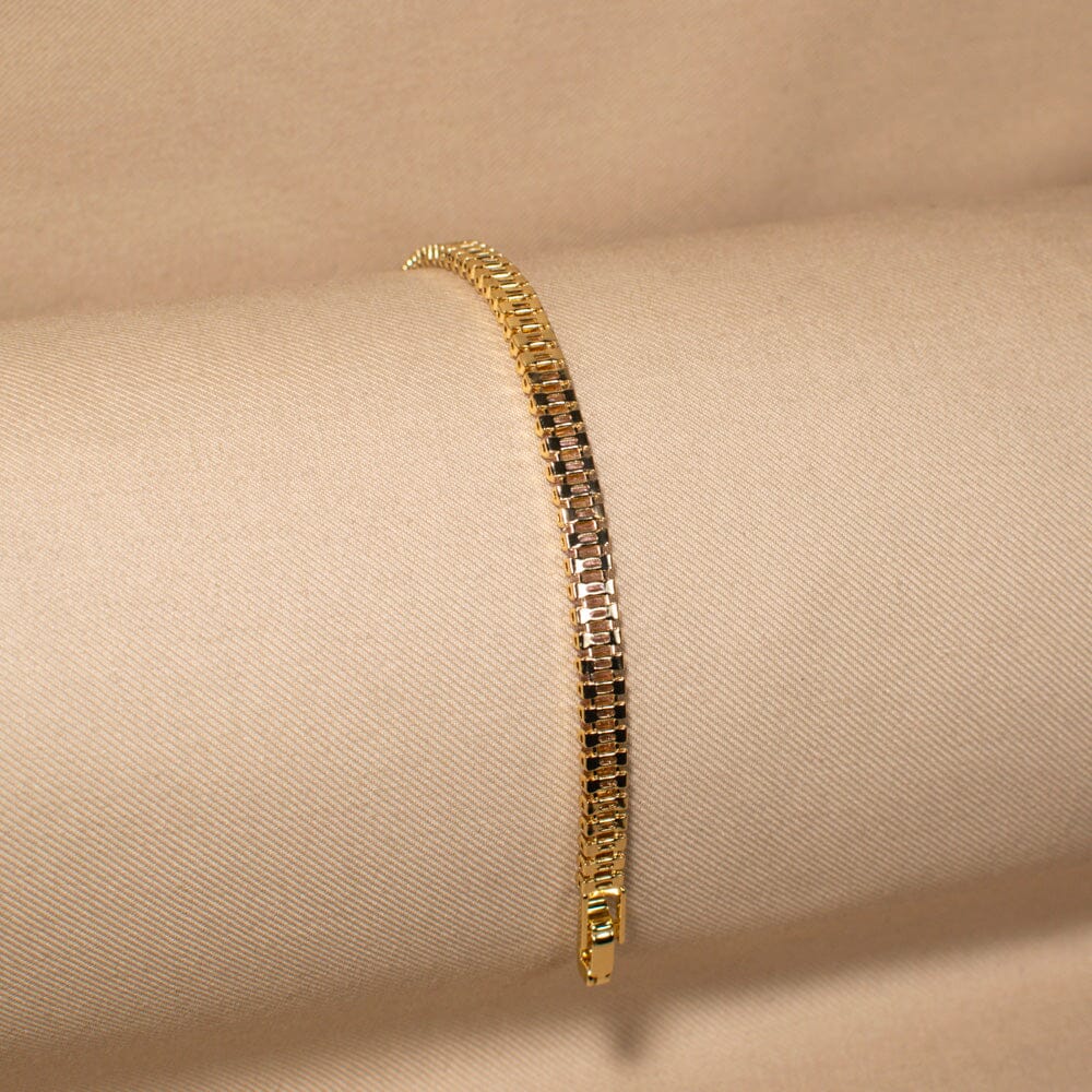 The Baguette Beam Bracelet - Pink