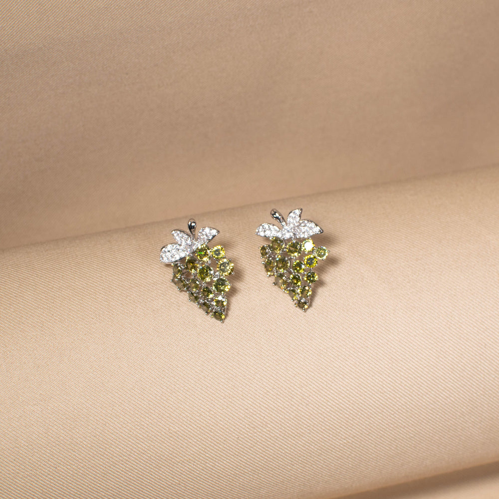 The Berry Crush Earrings - Green