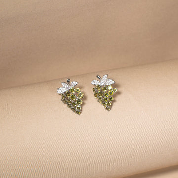 The Berry Crush Earrings - Green